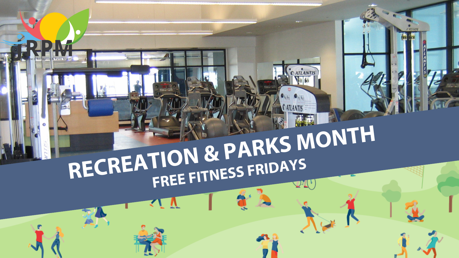 fitness equipment and the words Free Friday Fitness